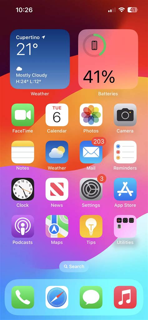 iOS 17 .